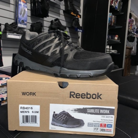 Reebok Sublite Work Men\'s Athletic Work Steel Safety Toe Shoe RB4016 Size 9.5M Men main image 2